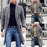 Korean Men Wool Blends Coats Overcoat Male Winter