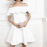 TWOTWINSTYLE Elegant Patchwork Ruffles Women Dress