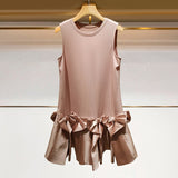 TWOTWINSTYLE Elegant Summer Dress Women O Neck
